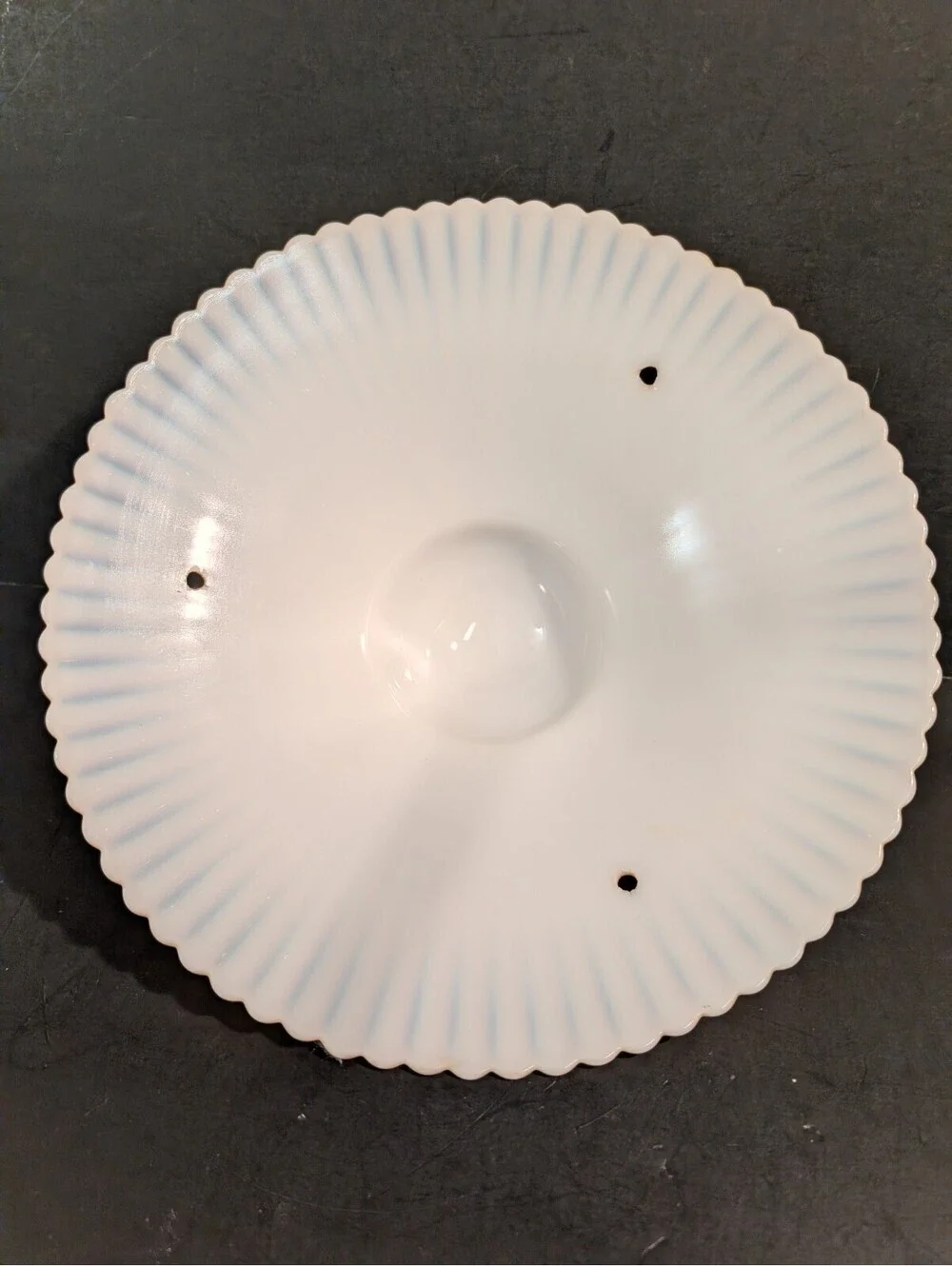Art Deco Pink Glass Macbeth Evans Petalware Glass Ceiling Light Shade 3 Hole